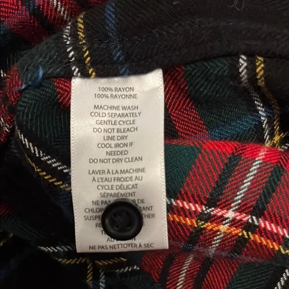 Women's Red and Black Plaid Shirt - Picture 8 of 9